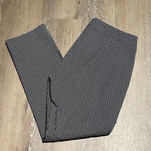 J.Jill‎ Petite Black White Geometric Print Straight Leg Pants Size 2